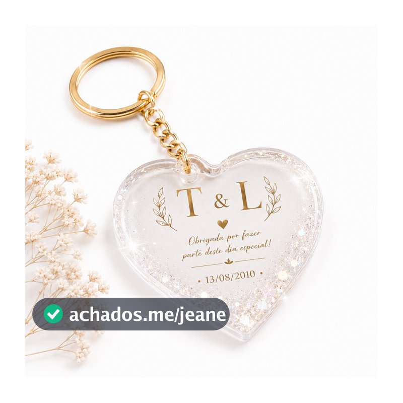 Lembrancinha Personalizada Resina Coração Kit 25 Chaveiros com Frase Aniversario Festa 15 Eventos