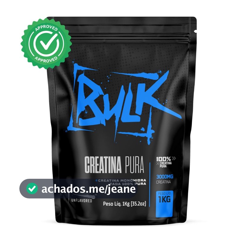 Creatina Monohidratada 100% Pura Laudo Aprovado - Bulk Nutrition