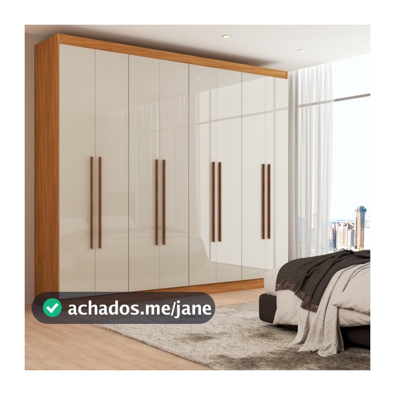 Guarda-Roupa Casal Ele e Ela 8 Portas 8 Prateleiras