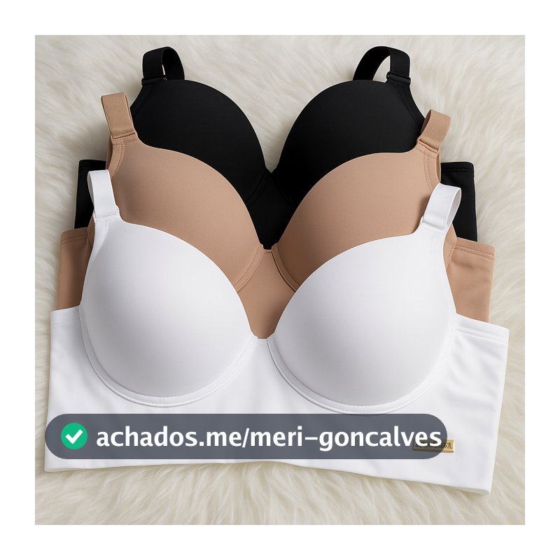 kit c/3 Sutiã Básico Reforçado de Microfibra Com Bojo do P ao GG PROMOÇÃO