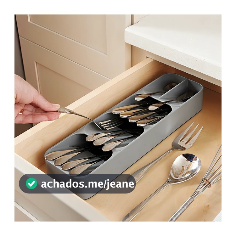 Porta Talheres Gaveta Organizador Separador Cozinha Colher Garfo Faca Divisoria Pratico Casa Organizador de Talheres