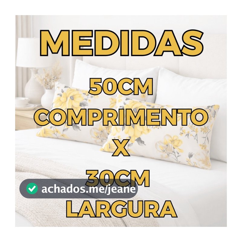 Kit Capa de Almofada Baguete + Enchimento Percal 180 Fios Algodão Com Zíper Costura Decoração