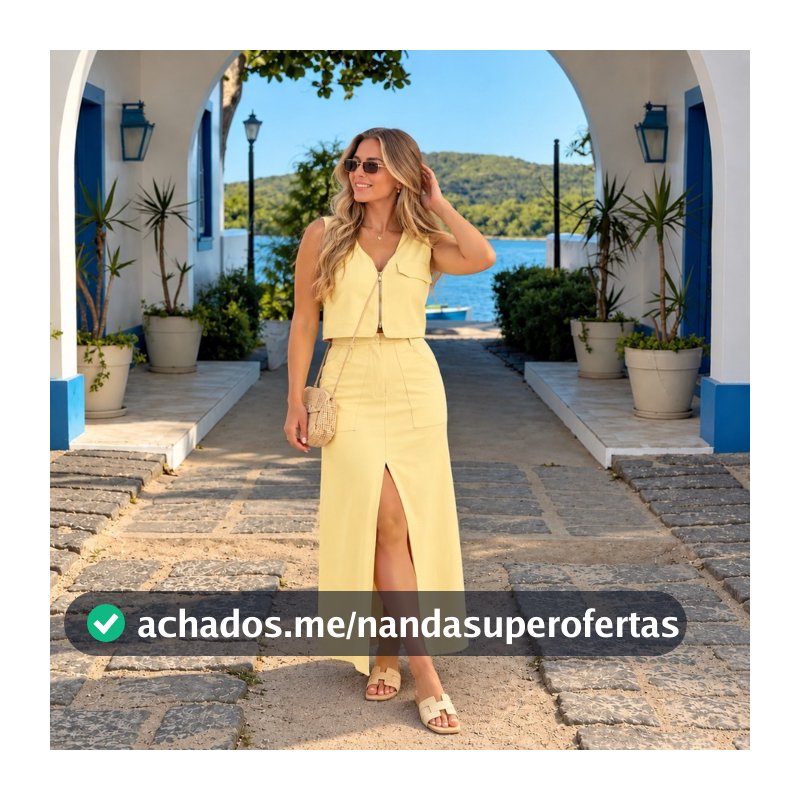 Conjunto Alfaiataria Marant Feminino Saia Longa e Colete Regata Elegante Social Saia Com Fenda