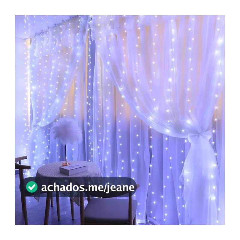 Cortina Led Decoração 4x3  Metros 110v/220v Bivolt + 300 Leds Amarelo Branco Colorido