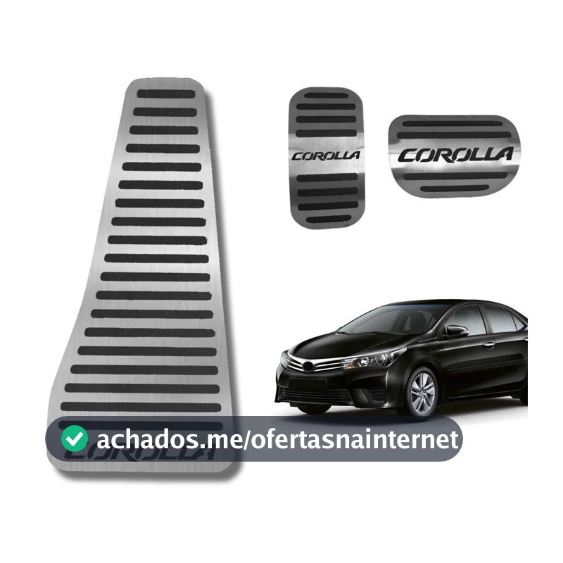 Kit Descanso De Pé + Pedaleira Aço Inox Toyota Corolla Automático