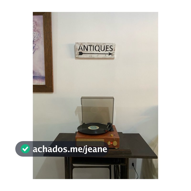 Placa Antiques Madeira Rústica FarmHouse