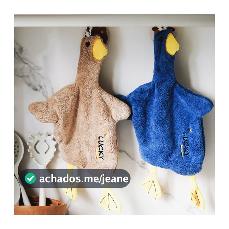 Pato bonito forte absorção de água sem fiapos toalha de mão toalha de limpeza do banheiro doméstico engrossado macio pan