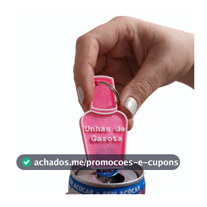 Abridor de Latas Chaveiro Protetor de Unhas Prático e Seguro Ideal para Unhas Longas Unhas de Garota