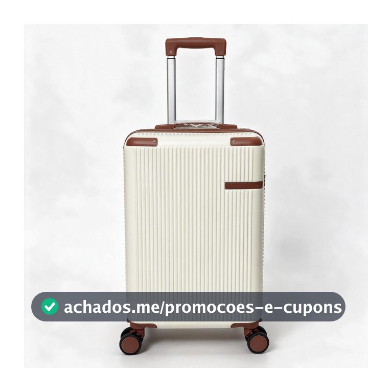 Mala de Viagem ABS 10kg Expansível | Zíper Duplo, 4 Rodas 360° Silenciosas, Trava de Senha Anti Arranhões Modelo Novo
