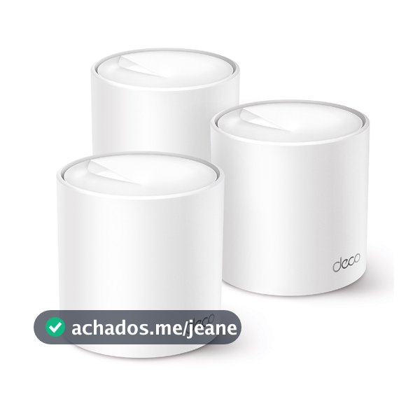 TP-Link Deco X50 (3 un.) Mesh Wi-Fi 6 AX3000, Dual band, cobre até 600 m², 150 dispositivos