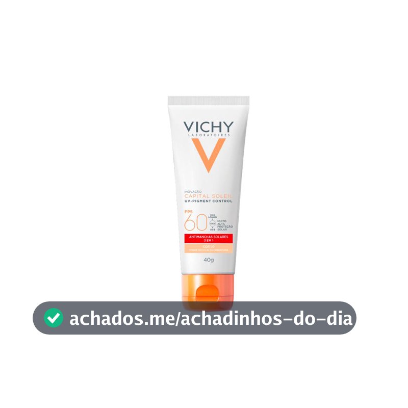 Vichy Capital Soleil UV-Pigment Control FPS60 1.0 Protetor Solar Facial Antimanchas 40g