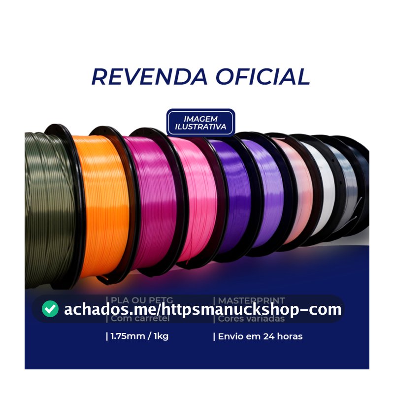 Filamento PLA/PETG MasterPrint Premium 1Kg Impressora 3D Várias Cores