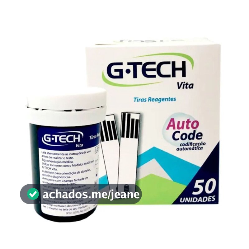 TIRAS DE TESTE GLICOSE G-TECH PARA MEDIDOR MODELO VITA C/50