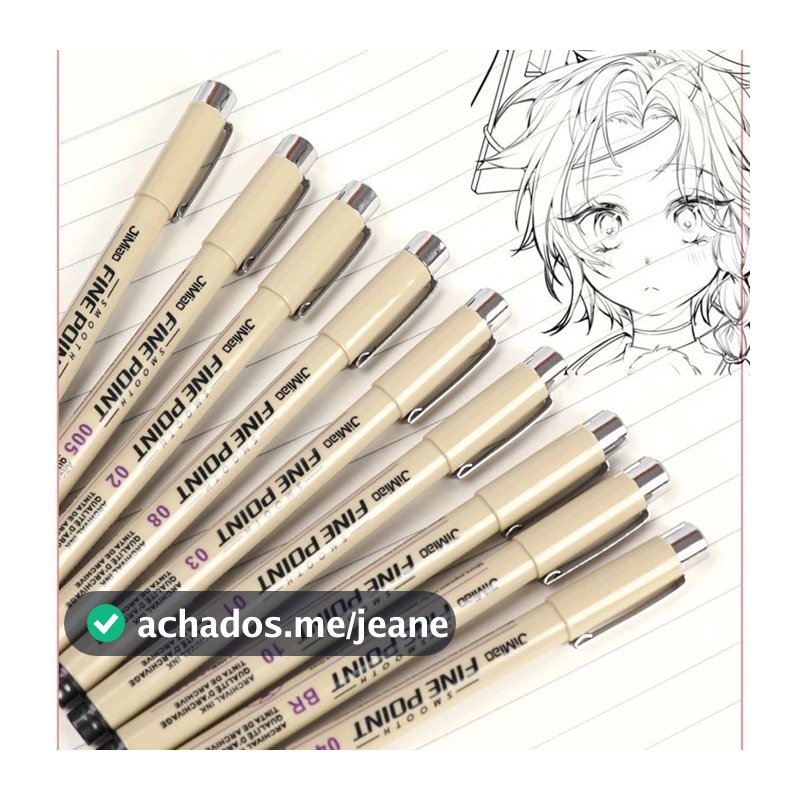 Kit 3/6/12 Autêntica Caneta De Desenho Individual Pigma Micron Marcadores FineLiner (SIZE-005/01/02/03/04/05/08/1/BR/PN)