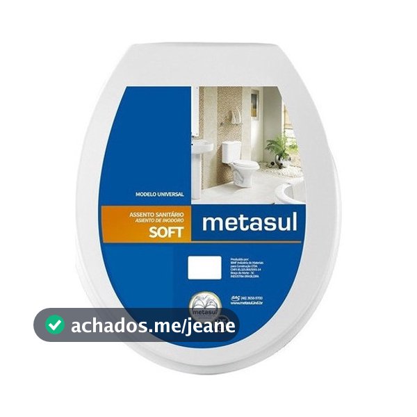 Tampa De Privada Assento Sanitário Universal Soft Oval Bco