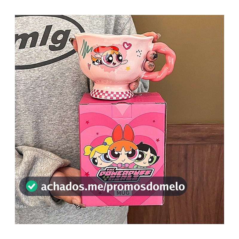 Caneca de cerâmica para meninas Superpoderosas, caneca de cerâmica para meninas, leite doméstico de alto valor, café da