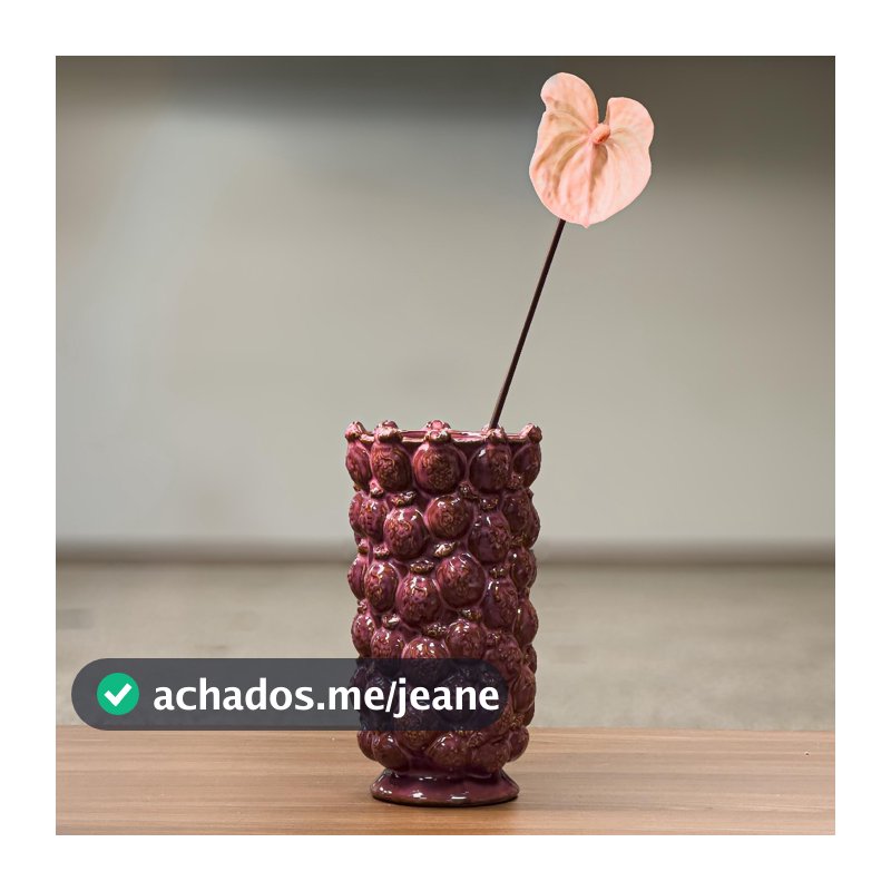 Vaso Cerâmica Decorativo Luxo Moderno Sala Elegante 29 cm