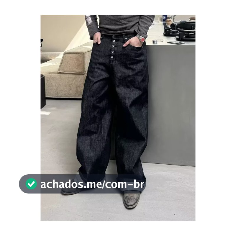 Estilo Hong Kong na moda masculina verão novo estilo 2025 carta única Jeans Hip Hop ins na moda High Street na moda rufi