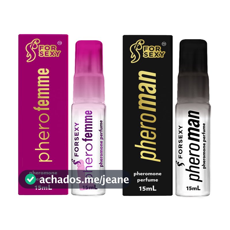 Perfume Afrodisíaco com Feromônios - Pherofemme e Pheroman - 15ml - Atração e Sedução