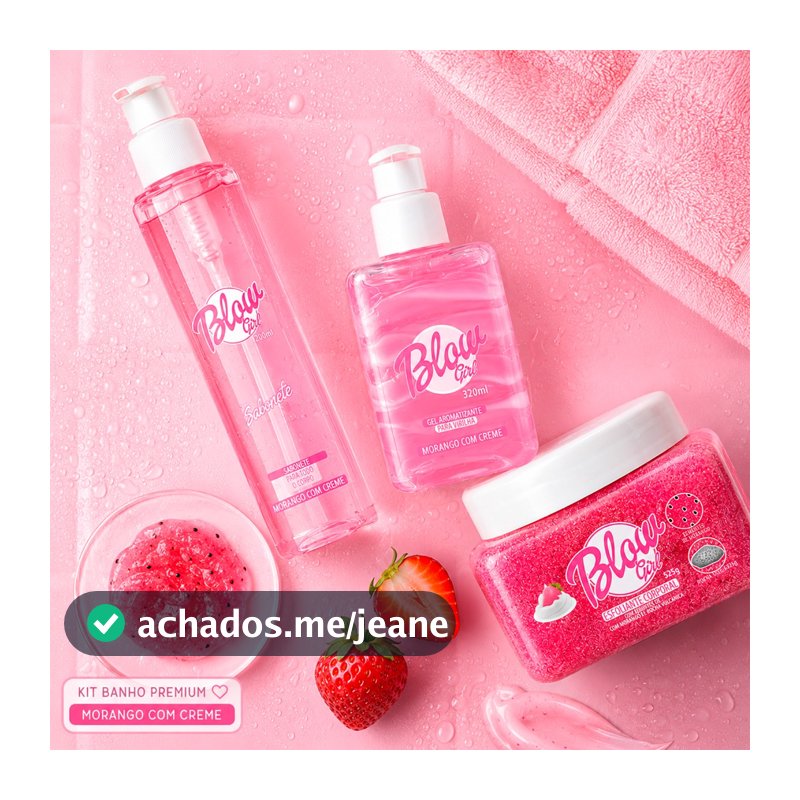 Kit Banho Autocuidado Diário Skincare Sabonete Esfoliante e Hidratante Blow Girl