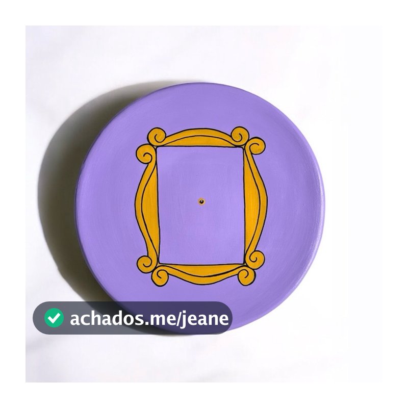 Prato Decorativo Friends com suporte para pendurar