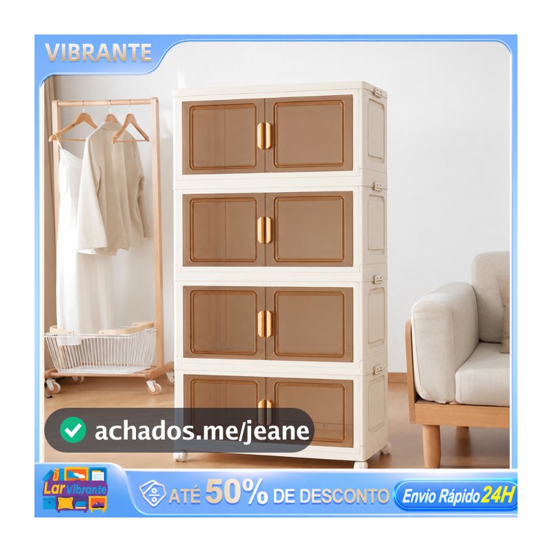 Armário Organizador Multiuso Dobrável Estante Organizadora Guarda Roupa Infantil de Bebê Organizador de Roupas