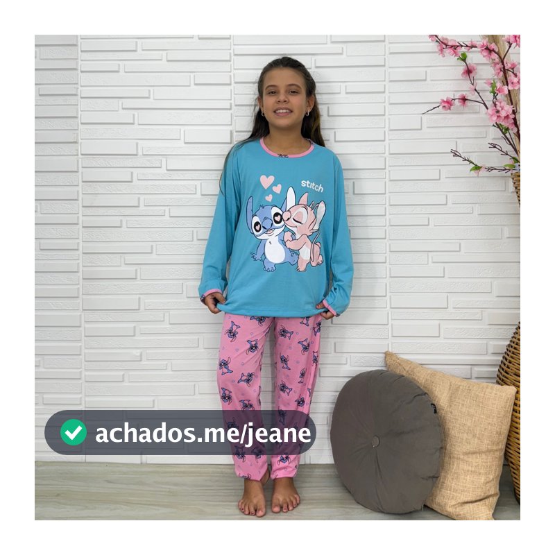 Pijama Infantil Personagem Malha Premium Longo De Frio Inverno Dejule