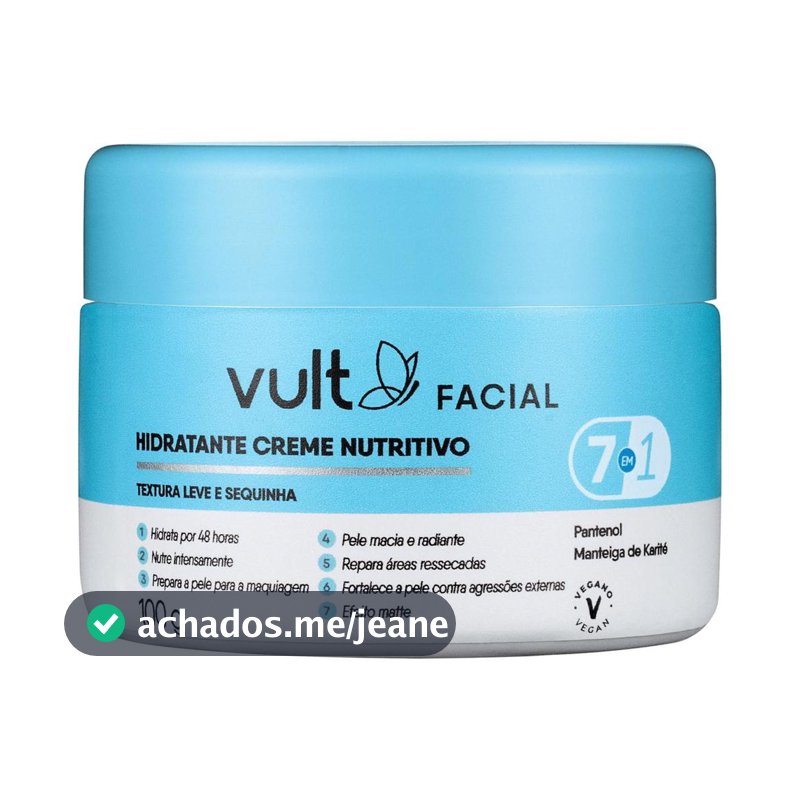 Vult Hidratante Facial Creme Nutritivo 100g