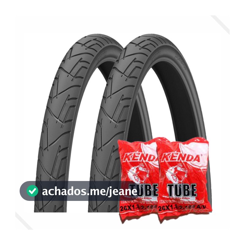 Par de Pneu 26x1.95 Praieiro Levorin + 2 Câmara 26x1.9 Kenda