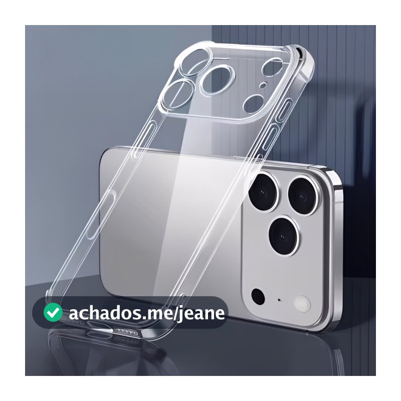 Capa Case Capinha De Celular iPhone Anti Impacto Transparente P/ iPhone 17 Pro Max/18 Pro Max 17 Pro/18 Pro 17E 17 Air