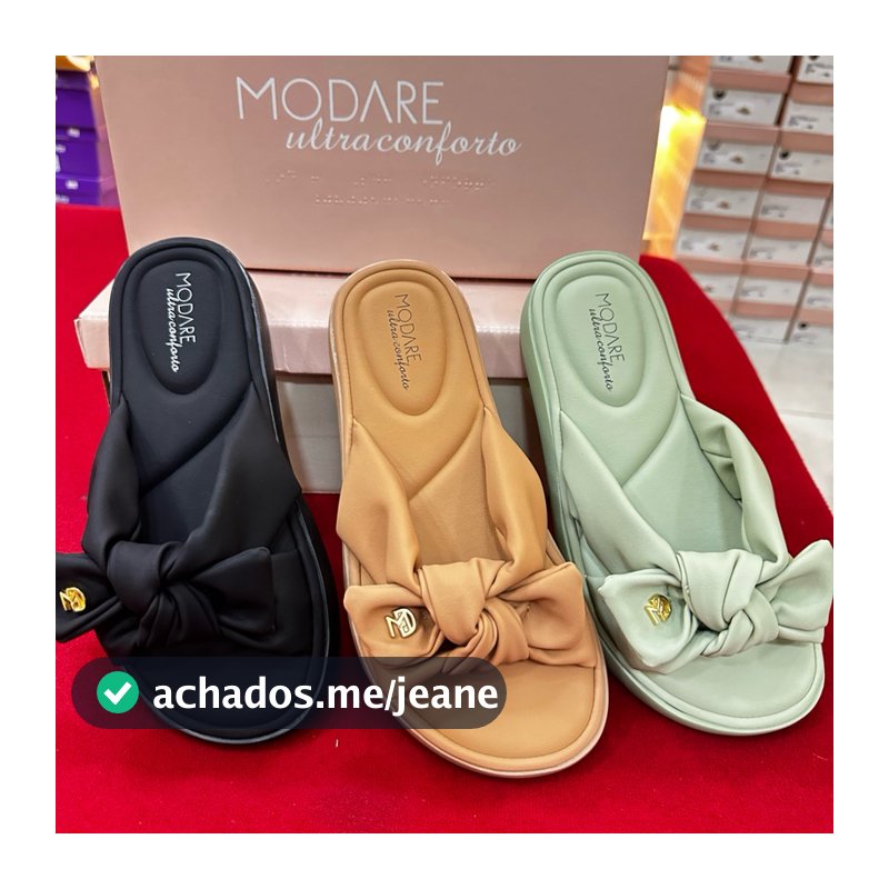 Chinelo Tamanco Modare de laço sandalia feminina Ultraconforto Pantufa Ortopedico Anatomico original