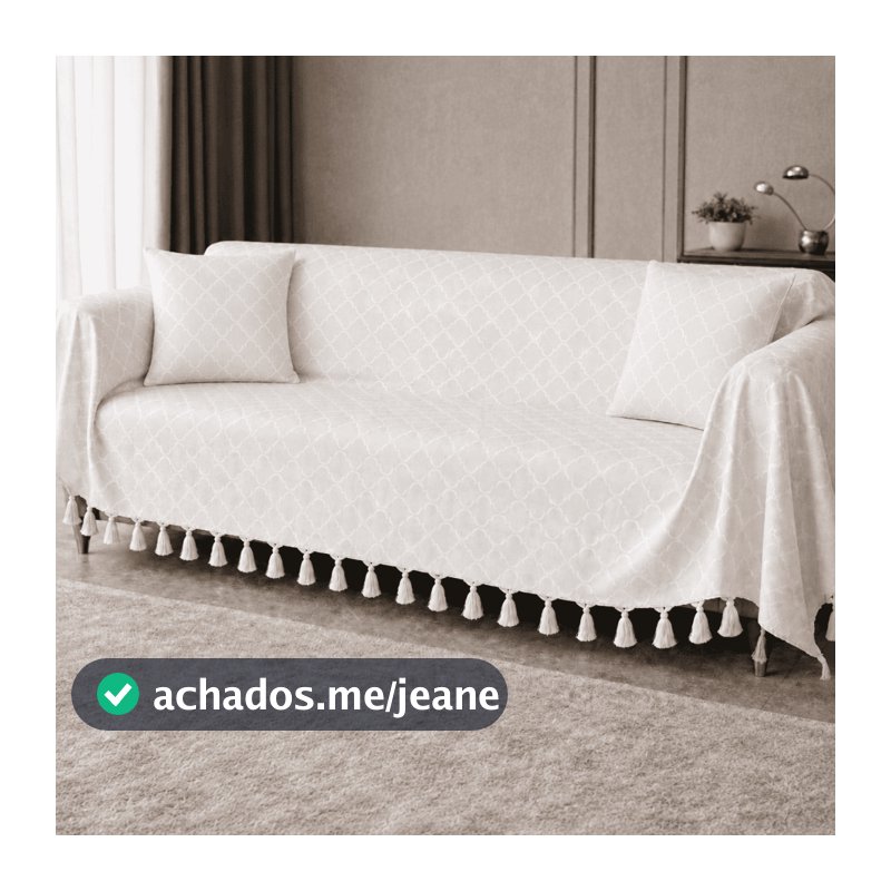 Manta Gigante 4,00x2,80 Sofá Jacquard Premium + 2 Capas Cobre Tudo