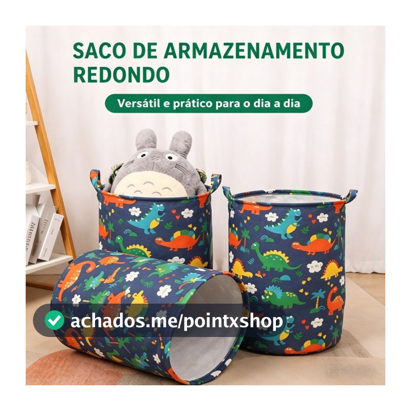 Cesto para Roupa Suja 60L Organizador Dobrável Impermeável com Alça Multiuso para Lavanderia Banheiro Quarto e Brinquedo