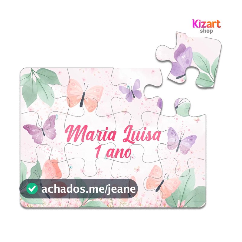 10 Quebra Cabeça Personalizado Jardim Das Borboletas Qualquer Tema Festa Infantil Lembrancinha De Festa