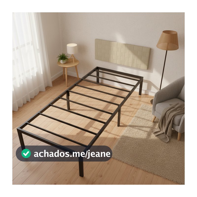 Estrado de Metal Dobrável para Cama de Solteiro e Casal Fácil de Montar Ripas de Aço Seguras e Confortáveis