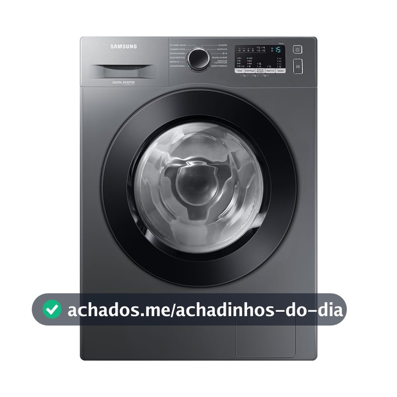 Lava e Seca Samsung WD11M com Digital Inverter WD11M4473PX Inox Look 11/7kg