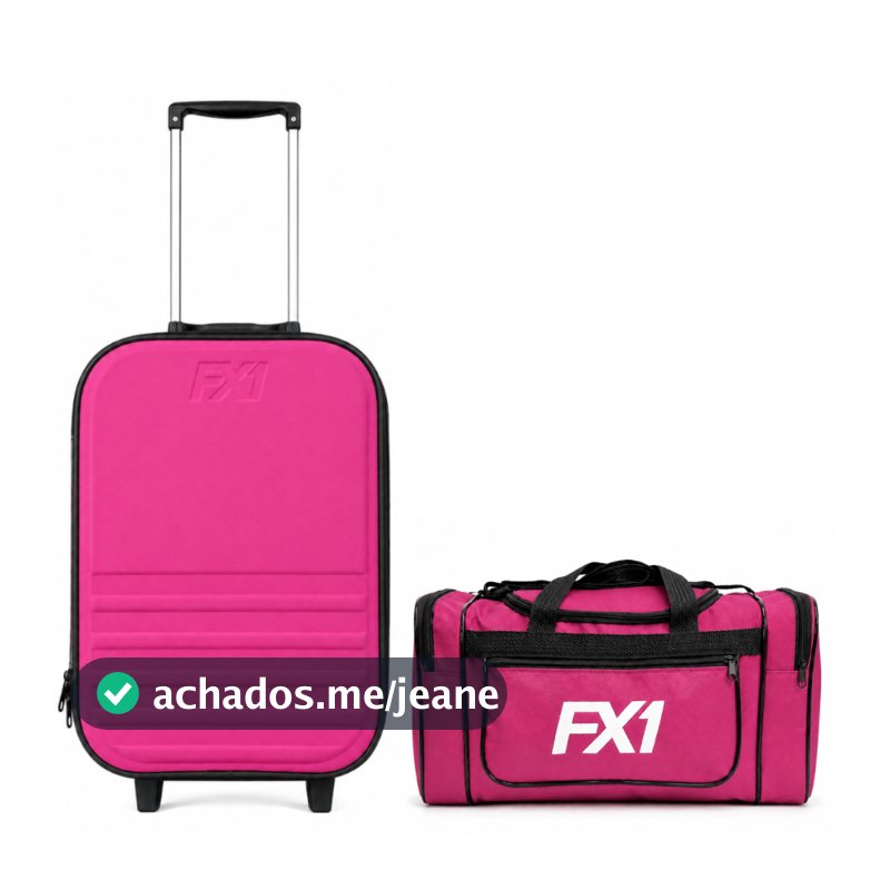 Kit Bolsa de Viagem Pequena + Mala de Bordo 10kg Padrão ANAC