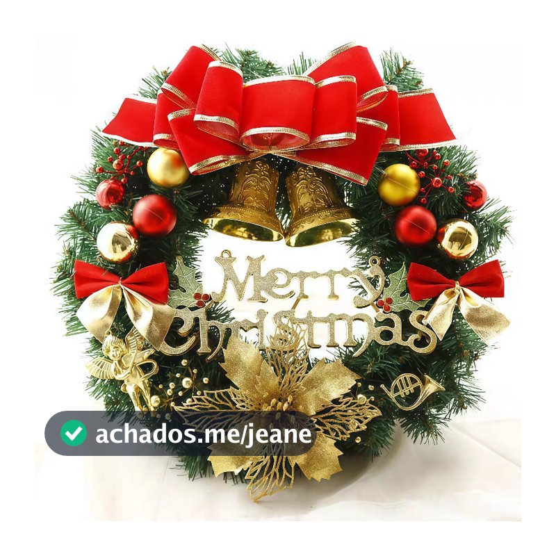 40cm Decoração De Natal Guirlanda Do Feriado Porta Sinal De Parede