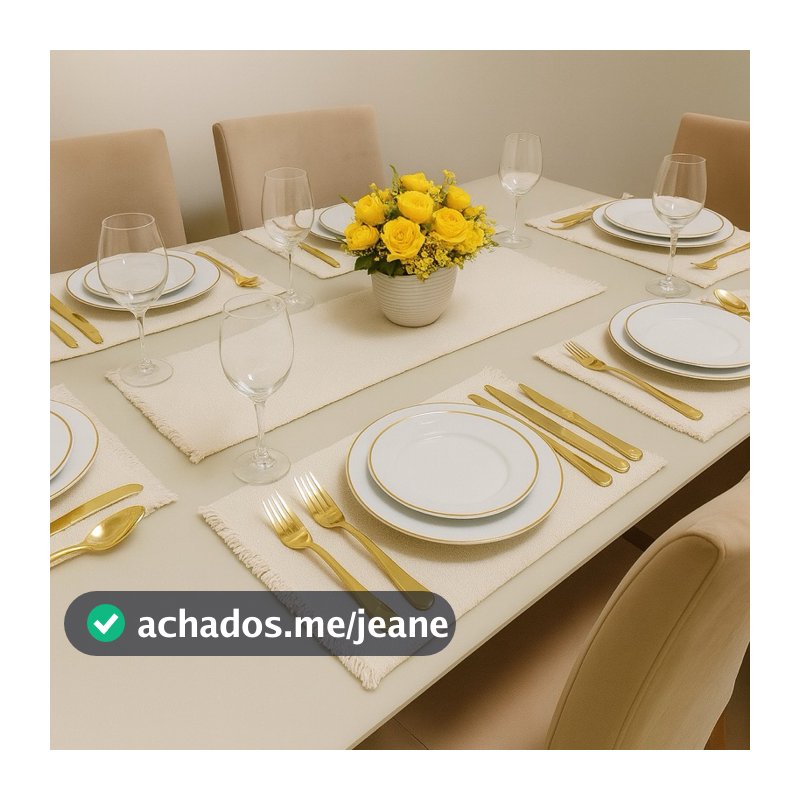 Jogo Americano 7 peças Feito em Tear Chic Decoração Imperdível