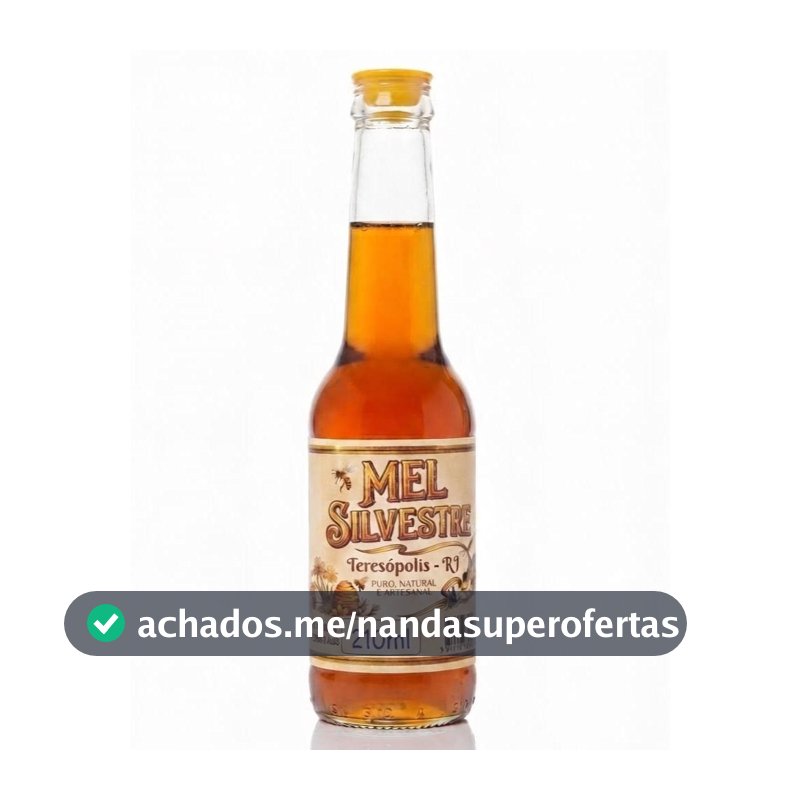 Mel Puro de Abelha Silvestre 100% Orgânico Garrafa de Vidro