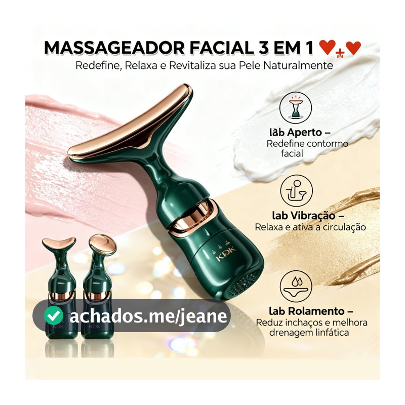 Massageador Facial Manual Profissional | Firmador, Drenagem Linfática e Anti-Flacidez N7