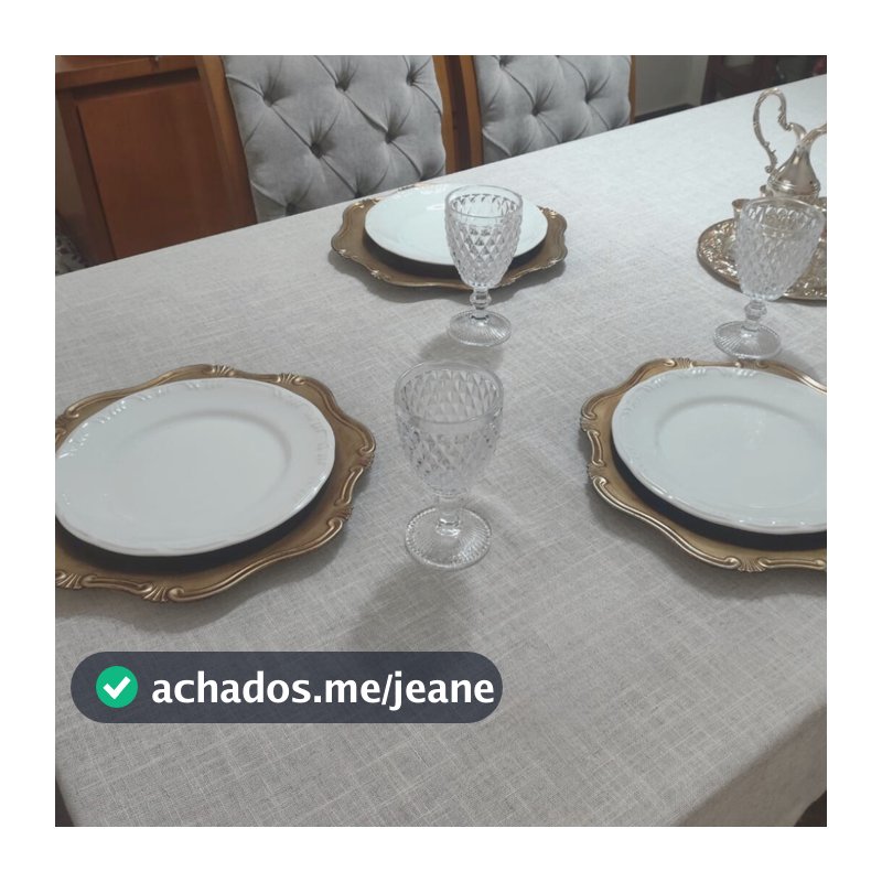 Toalha de Mesa Cambraia de Linho Pigmentada Luxo e Decoração 4, 6, 8, 10, 12 Lugares