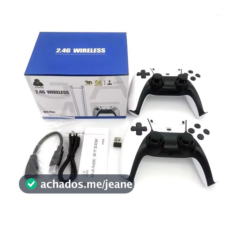 Game Stick M15 20 mil jogos com cartão 64g 2 controles