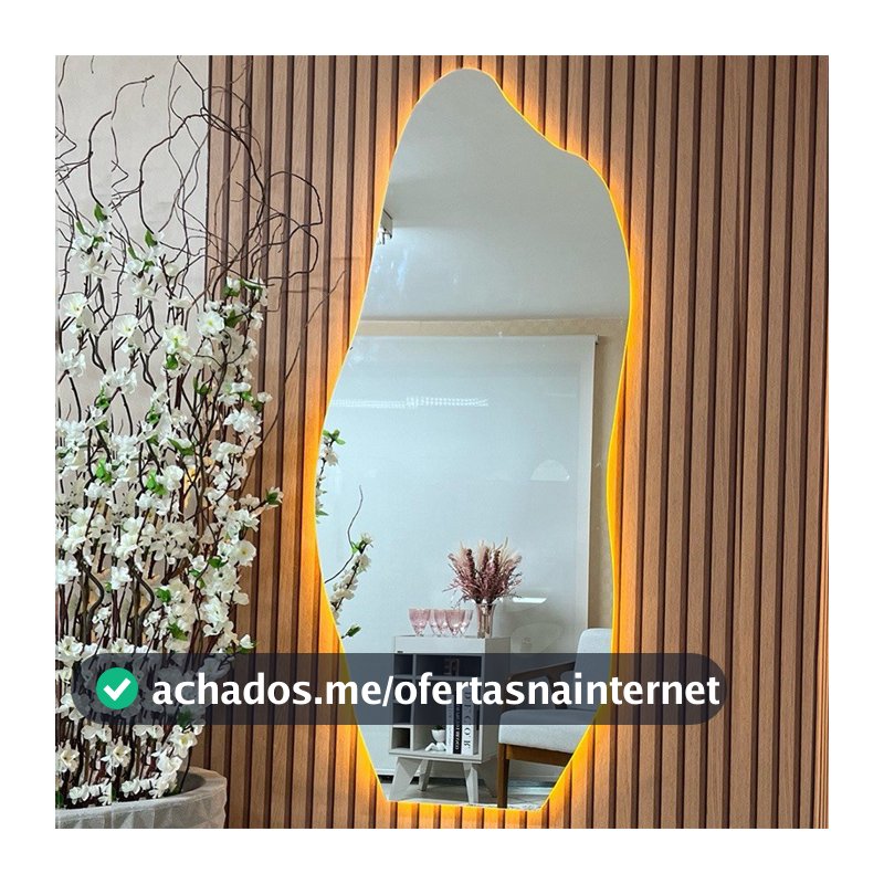 Espelho Orgânico Com Led Espelho Para Sala Quarto Espelho Decorativo Espelho Comprido