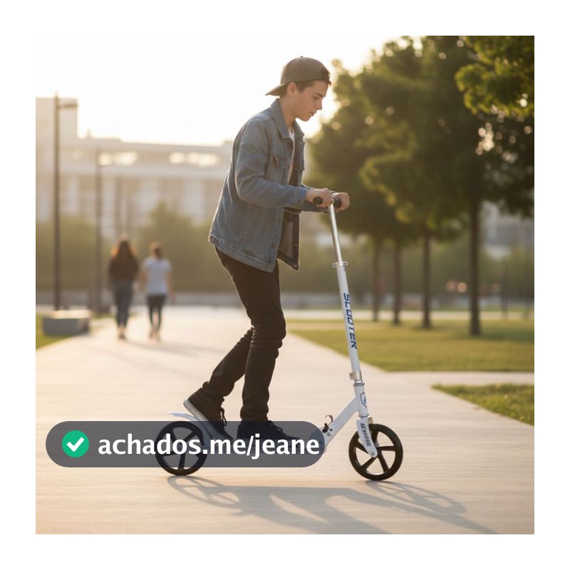 Patinete Adulto Juvenil 2 Rodas Grandes Dobrável Ajustável