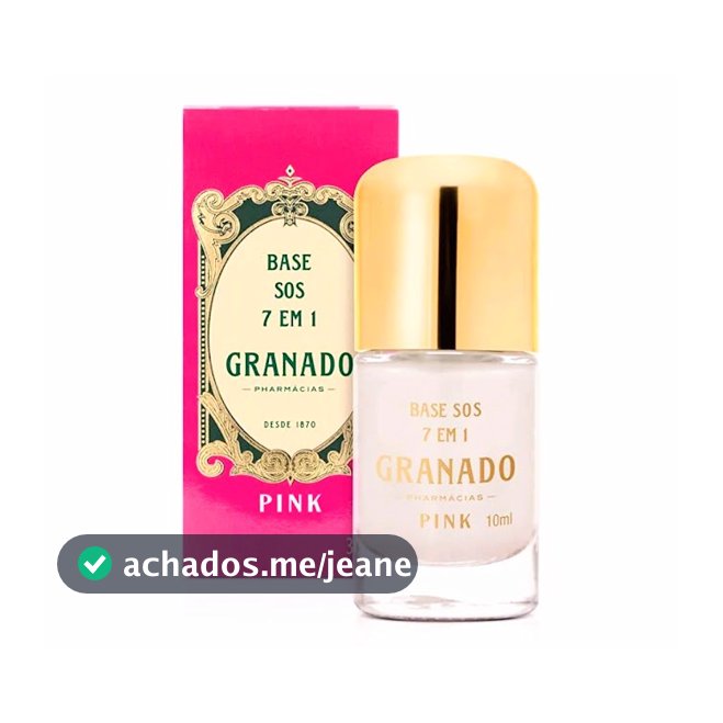 BASE PARA UNHAS GRANADO SOS 7 EM 1 PINK