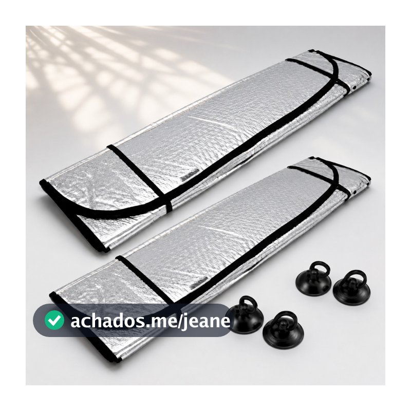 Kit Protetor Solar Para-brisa 130x60 Automotivo Carro Universal Corta Sol Painel UV ENVIO IMEDIATO