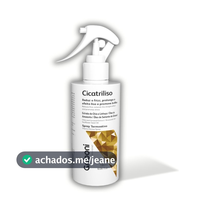Spray Defrizante Protetor Térmico com Efeito Liso Cicatriliso 180ml Gaboni