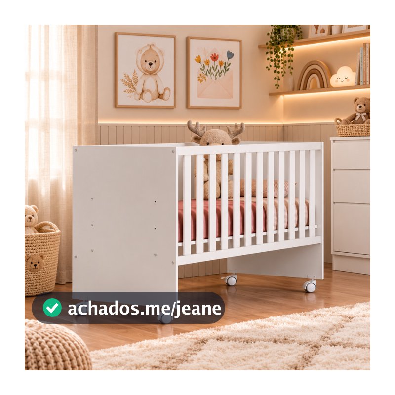 Berço Americano Mini Cama Doce Sonho 100 Branco Brilho Envio Imediato!