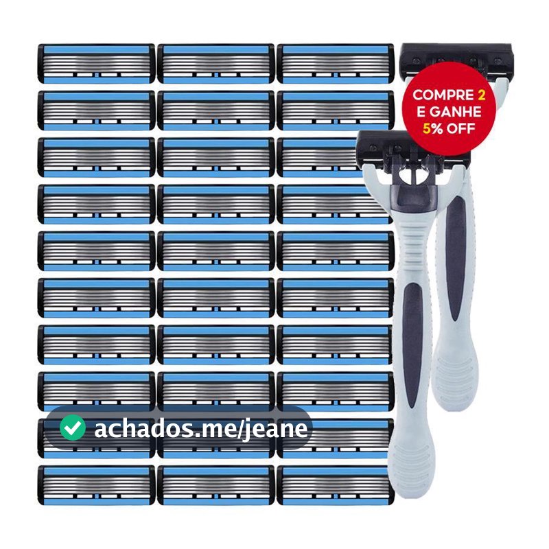 Aparelho De Barbear Premium Manual Com Design De Porcelana Azul E Branca - Lâminas De 6 Camadas Para Um Barbeado Suave